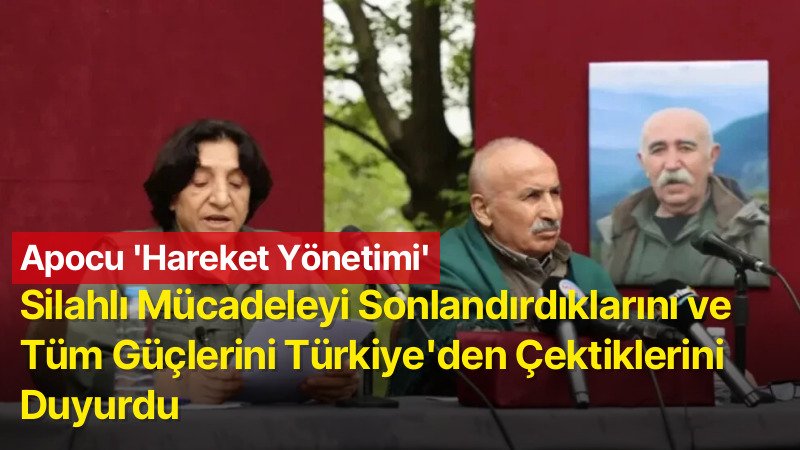 Apocu ‘Hareket Yönetimi’ Silahlı Mücadeleyi Sonlandırdıklarını ve Tüm Güçlerini Türkiye’den Çektiklerini Duyurdu