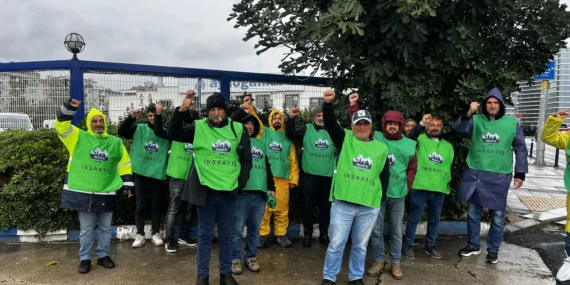 Fırtınaya ve Sağanak Yağışa Rağmen İnşaat-İş Üyesi İşçiler Direnişi Sürdürüyor